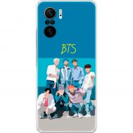 Чохол для Xiaomi Poco F3 MixCase BTS на блакитному