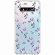 Чохол для Samsung Galaxy S10+ (G975) Mixcase квіти патерн гілки з градієнтом