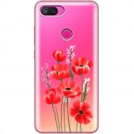 Чохол для Xiaomi Mi 8 Lite Mixcase квіти маки в польових травах