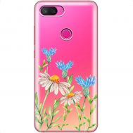 Чохол для Xiaomi Mi 8 Lite Mixcase квіти волошки та ромашки