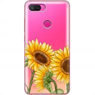 Чохол для Xiaomi Mi 8 Lite Mixcase квіти три соняшники