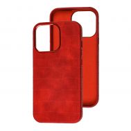 Чохол для iPhone 13 Pro Leather croco full red