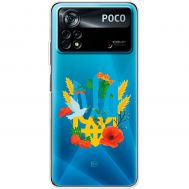 Чохол для Xiaomi Poco X4 Pro 5G MixCase патріотичні герб у квітах