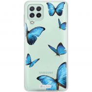 Чохол для Samsung Galaxy A22 (A225) / M32 (M325) Mixcase метелики блакитний колір