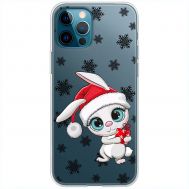 Чохол для iPhone 12 Pro MixCase Новий рік кролик у сніжинках