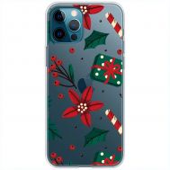 Чохол для iPhone 12 Pro MixCase Новий рік патерн омела