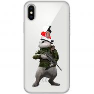 Чохол для iPhone X / Xs MixCase Новий рік кролик захисник