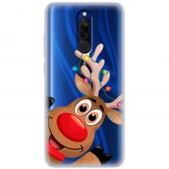 Чохол для Xiaomi Redmi 8 MixCase Новий рік олень у гірлянді