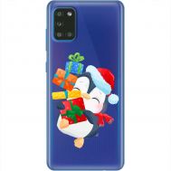 Чохол для Samsung Galaxy A31 (A315) MixCase Новий рік пінгвін з подарунками