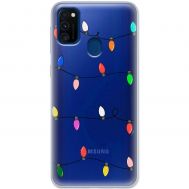 Чохол для Samsung Galaxy M21 / M30s MixCase Новий рік кольорова гірлянда