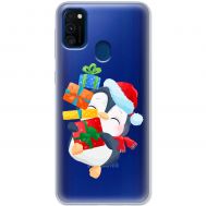 Чохол для Samsung Galaxy M21 / M30s MixCase Новий рік пінгвін з подарунками