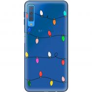 Чохол для Samsung Galaxy A7 2018 (A750) MixCase Новий рік кольорова гірлянда