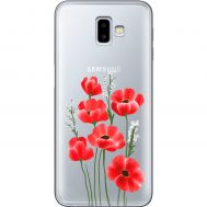 Чохол для Samsung Galaxy J6+ 2018 (J610) Mixcase квіти маки в польових травах