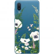 Чохол для Samsung Galaxy A02 (A022) Mixcase квіти білі квіти лісові трави