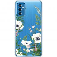Чохол для Samsung Galaxy M52 (M526) Mixcase квіти білі квіти лісові трави