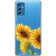 Чохол для Samsung Galaxy M52 (M526) Mixcase квіти три соняшники