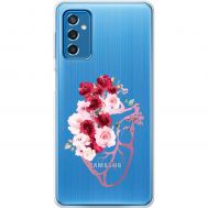 Чохол для Samsung Galaxy M52 (M526) Mixcase квіти серце поросло квітами