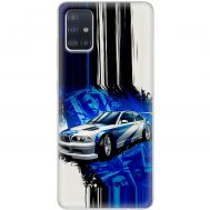 Чохол для Samsung Galaxy A51 (A515) MixCase авто бмв на синьому