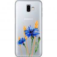 Чохол для Samsung Galaxy J6+ 2018 (J610) Mixcase квіти волошки в колосках