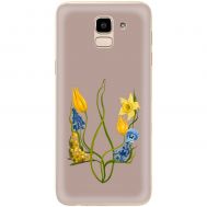Чохол для Samsung Galaxy J6 2018 (J600) Патріотичні квіти у формі герба