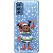 Чохол прозорий Samsung Galaxy M52 (M526) MixCase Christmas Deer with Snow