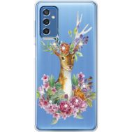 Чохол зі стразами Samsung Galaxy M52 (M526) Deer with flowers