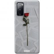 Чохол для Samsung Galaxy S20 FE (G780) Mixcase для закоханих троянда на сіро