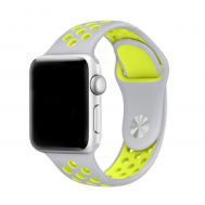 Ремінець для Apple Watch Sport Nike+ 38mm / 40mm сіро-лимонний (2)