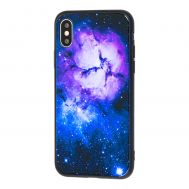 .Чохол для iPhone X / Xs космос фіолетовий