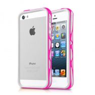 Бампер для iPhone 5 Venum white-pink
