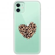Чохол для iPhone 11 MixCase Леопард серце