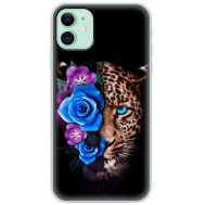 Чохол для iPhone 11 MixCase Леопард у квітах