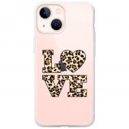 Чохол для iPhone 14 Plus MixCase Леопард love