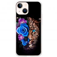 Чохол для iPhone 14 Plus MixCase Леопард у квітах
