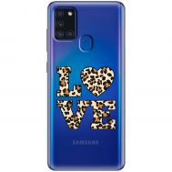 Чохол для Samsung Galaxy A21s (A217) MixCase Леопард love