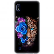 Чохол для Samsung Galaxy A10 (A105) MixCase Леопард у квітах