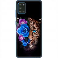 Чохол для Samsung Galaxy A31 (A315) MixCase Леопард у квітах