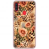 Чохол для Samsung Galaxy A11/M11 MixCase Леопард троянди