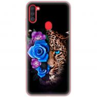 Чохол для Samsung Galaxy A11 / M11 MixCase Леопард у квітах