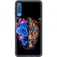 Чохол для Samsung Galaxy A7 2018 (A750) MixCase Леопард у квітах