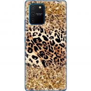 Чохол для Samsung Galaxy S10 Lite (G770) / A91 MixCase Леопард у блискітках