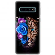 Чохол для Samsung Galaxy S10 (G973) MixCase Леопард у квітах