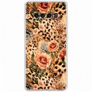 Чохол для Samsung Galaxy S10+ (G975) MixCase Леопард троянди