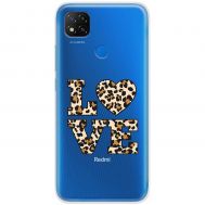 Чохол для Xiaomi Redmi 9C MixCase Леопард love