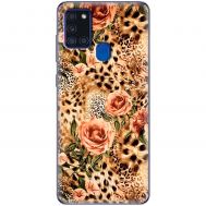 Чохол для Samsung Galaxy A21s (A217) MixCase Леопард троянди