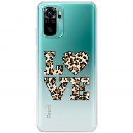 Чохол для Xiaomi Redmi Note 10 / 10s MixCase Леопард love
