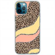 Чохол для iPhone 12 Pro MixCase Леопард жовто-рожевий