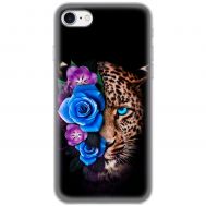 Чохол для iPhone 7 / 8 / SE MixCase Леопард у квітах