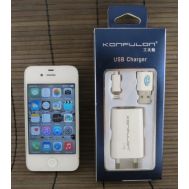 Сетевая зарядка для iPhone 5 Konfulon C13 белый