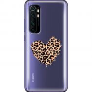 Чохол для Xiaomi Mi Note 10 Lite MixCase Леопард серце